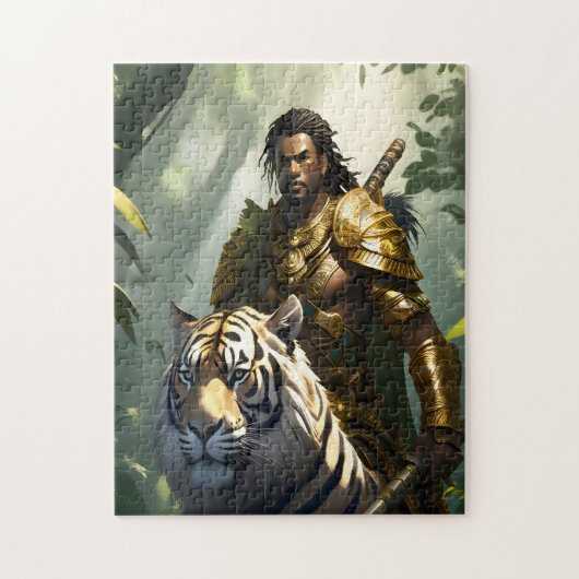 Regal Warrior und Tiger Puzzle (Vertikal)