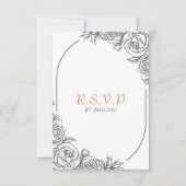 Regal Wedding RSVP Card (Vorderseite)