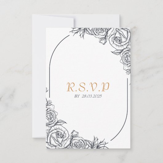 Regal Wedding RSVP Card (Vorderseite)