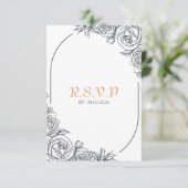 Regal Wedding RSVP Card (Stehend Vorderseite)