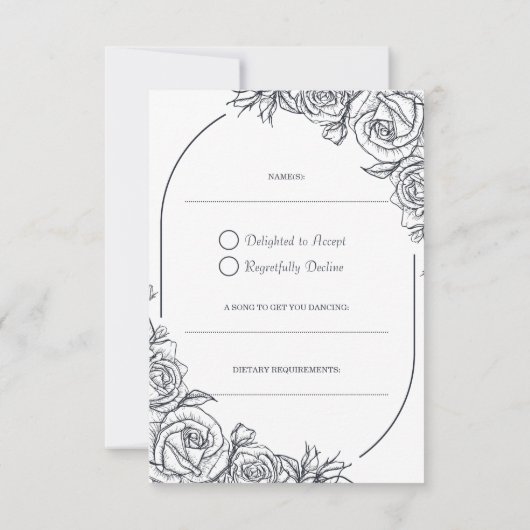 Regal Wedding RSVP Card (Rückseite)
