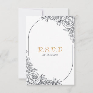 Regal Wedding RSVP Card Karte