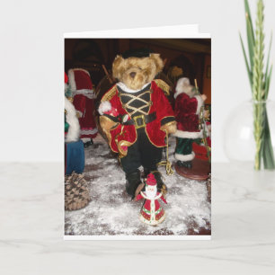 Regal Weihnachts-Teddybär-Festkunstprint Feiertagskarte