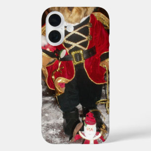 Regal Weihnachts-Teddybär   Holiday-Kunstposter iPhone 16 Hülle