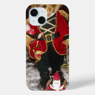 Regal Weihnachts-Teddybär Holiday-Kunstposter iPhone 15 Hülle