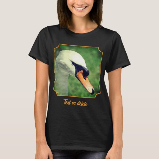 Regal White Swan Nature Personalized T-Shirt (Vorderseite)