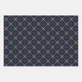 Regalblau und Gold Luxury Wrapping Paper Set Geschenkpapier Set