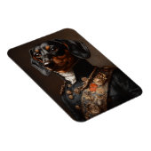 Regale Dackel in napoleonischer Militäreinheit Magnet (Rechte Seite)