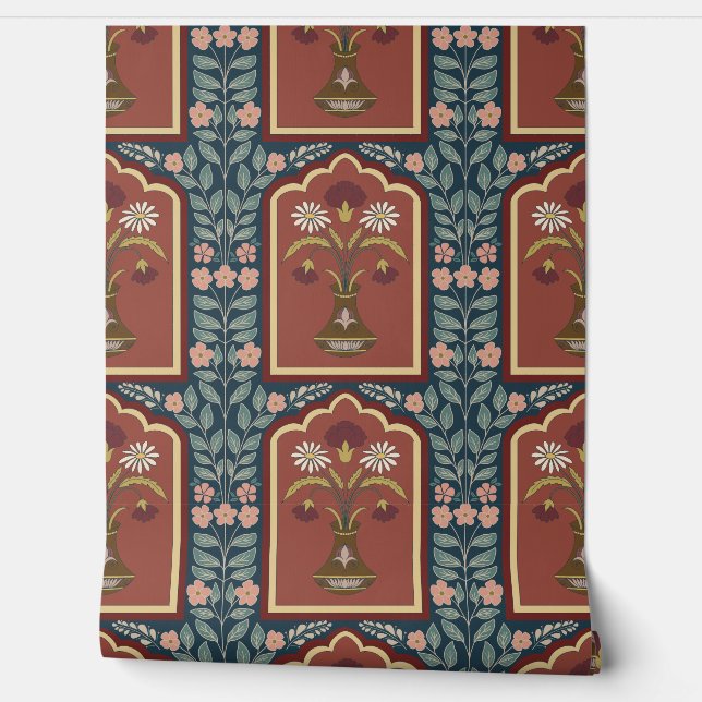 Regale Heritage Blooms - Vintage Blumenmuster Tapete (Abrollen)