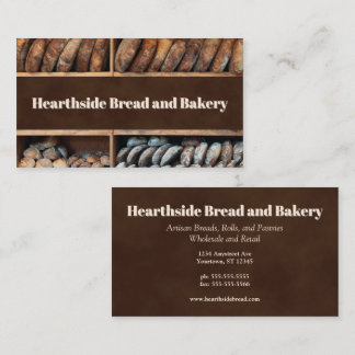 Regale mit Brot Bäckerei Handwerksbrote Visitenkarte
