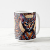 Regale Mythisch Verziert Fantasy Katze Kaffeetasse (VorderseiteRechts)