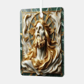 Regale Reverenz Jesus in Gold Ornament Aus Metall (Vorderseite links)