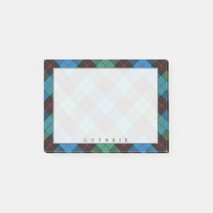 Regales schottisches Clan Guthrie Tartan Post-it Klebezettel