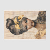 Regalfrauen, Gold & Black Turban DH7R Decoupage Seidenpapier (Vorderseite)