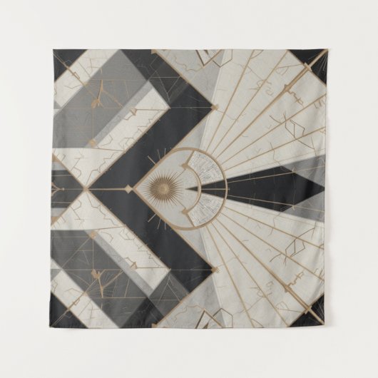 Regalgeometrie Wandteppich (Vorderseite (Horizontal))