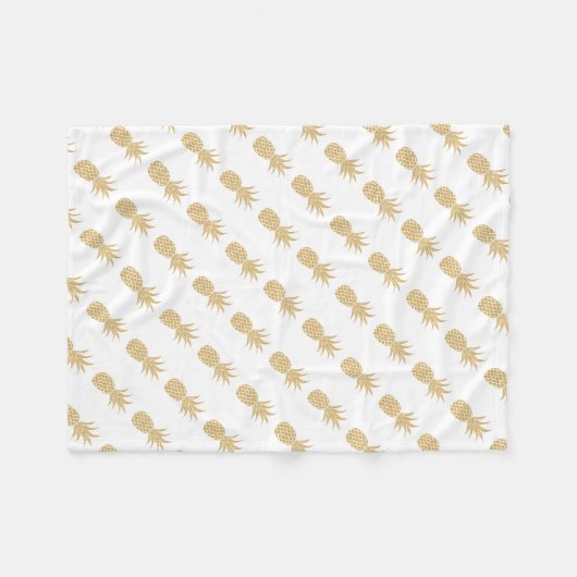 Regalgold Ananas Vlies Fleecedecke (Vorderseite (Horizontal))