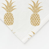 Regalgold Ananas Vlies Fleecedecke (Ecke)