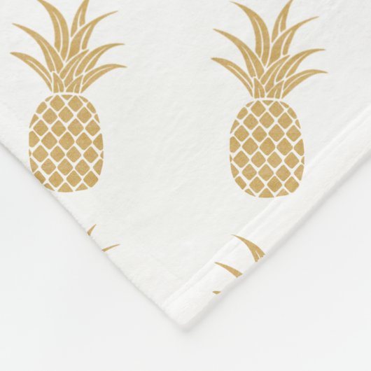Regalgold Ananas Vlies Fleecedecke (Ecke)
