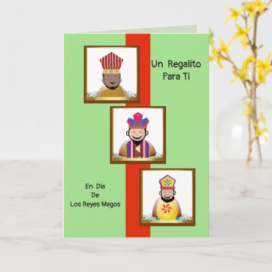 Regalito Tag von Reyes Karte (Gelbe Blume)