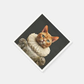 Regalkatze Serviette (Ecke)
