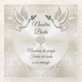 Regalos de boda personalizados, posavasos. glasuntersetzer (Vorderseite)