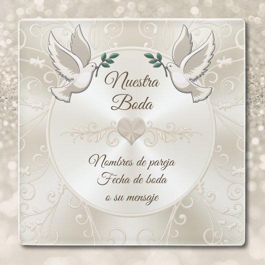 Regalos de boda personalizados, posavasos. glasuntersetzer