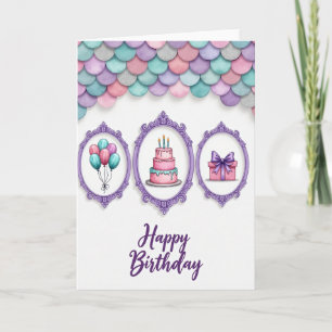 Regalvioletter Geburtstagskarte Karte