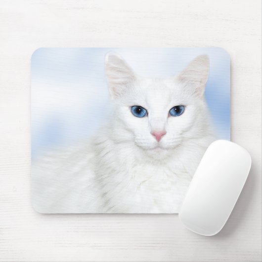 Regalweiße Katze Mousepad (Mit Mouse)