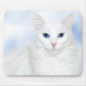 Regalweiße Katze Mousepad (Vorne)