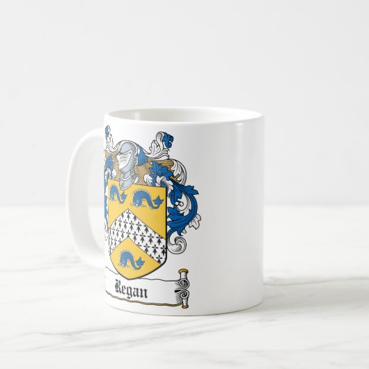 Regan Familienwappen Kaffeetasse (Vorderseite Links)