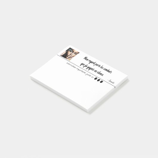 Regard pixelisé intense  post-it klebezettel (angewinkelt)