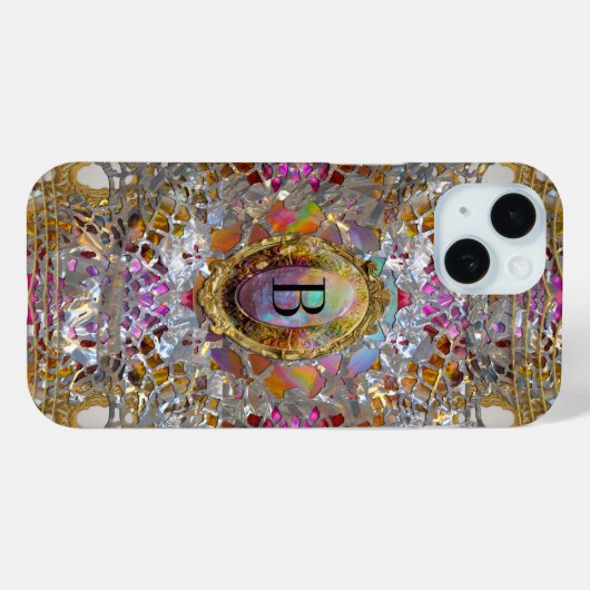 Regardez Rega Elegante Monogram Case-Mate iPhone Hülle (Rückseite (Horizontal))