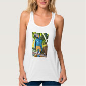 Regata Feminina Flowy, Costas Nadador, Bella+Canva Tank Top (Vorderseite)