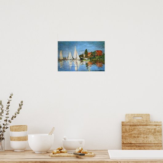 Regatta bei Argenteuil, Claude Monet Print Poster (Küche)