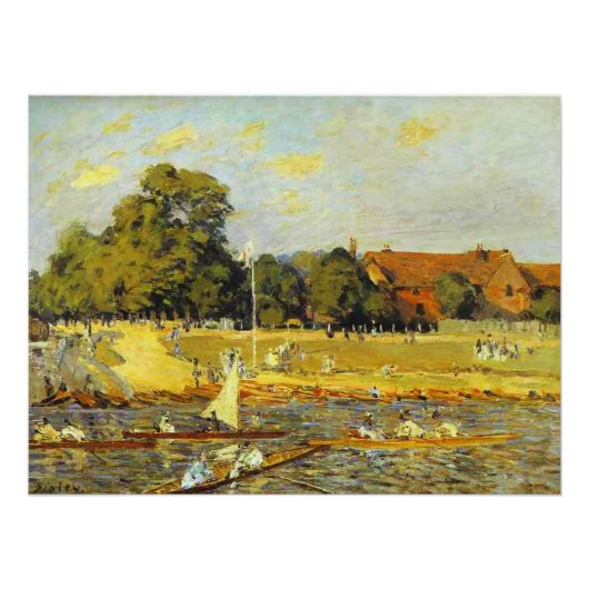 Regatta bei Hampton Court Alfred Sisley Poster (Vorderseite)
