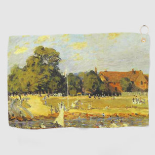 Regatta bei Hampton Court Alfred Sisley Poster Golfhandtuch