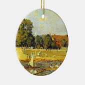 Regatta bei Hampton Court Alfred Sisley Poster Keramik Ornament (Rechts)
