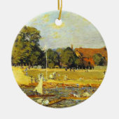 Regatta bei Hampton Court Alfred Sisley Poster Keramik Ornament (Vorne)