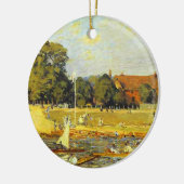 Regatta bei Hampton Court Alfred Sisley Poster Keramik Ornament (Links)