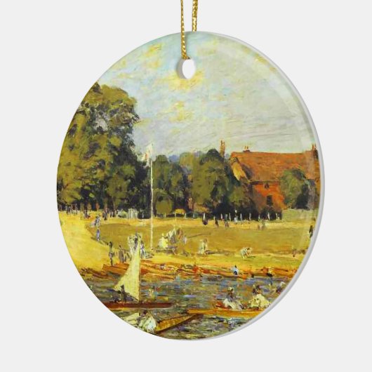 Regatta bei Hampton Court Alfred Sisley Poster Keramik Ornament (Links)