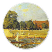 Regatta bei Hampton Court Alfred Sisley Poster Keramikknauf (Vorderseite)