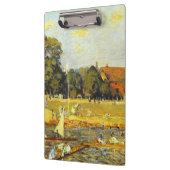 Regatta bei Hampton Court Alfred Sisley Poster Klemmbrett (Links)