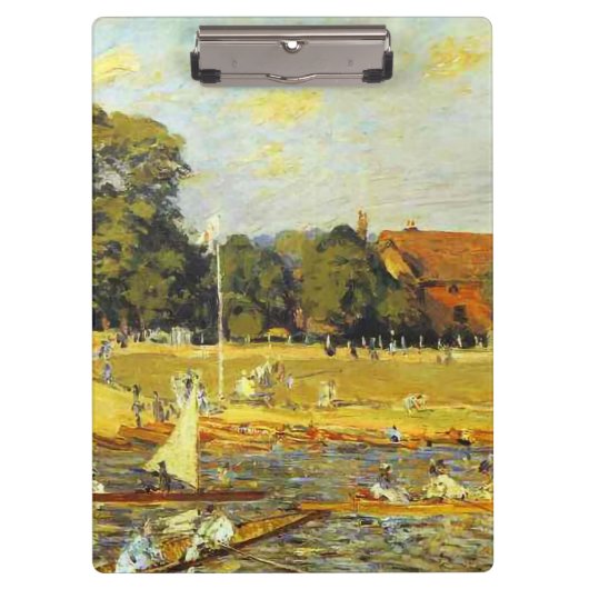 Regatta bei Hampton Court Alfred Sisley Poster Klemmbrett (Vorderseite)
