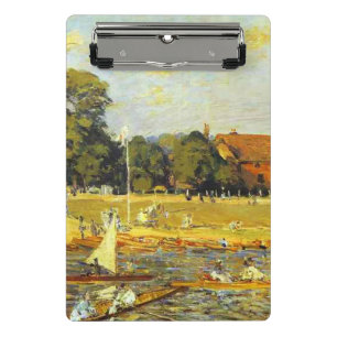 Regatta bei Hampton Court Alfred Sisley Poster Mini Klemmbrett