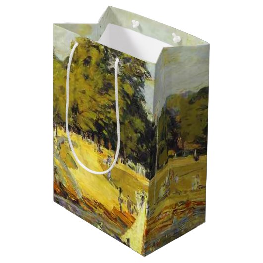 Regatta bei Hampton Court Alfred Sisley Poster Mittlere Geschenktüte (Rückseite Schrägansicht)