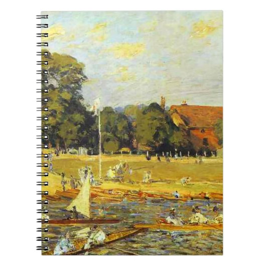 Regatta bei Hampton Court Alfred Sisley Poster Notizblock (Vorderseite)