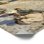 Regatta bei Sainte-Adresse (1867) von Claude Monet Poster (Ecke)