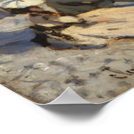 Regatta bei Sainte-Adresse, Monet Fine Art Poster (Ecke)