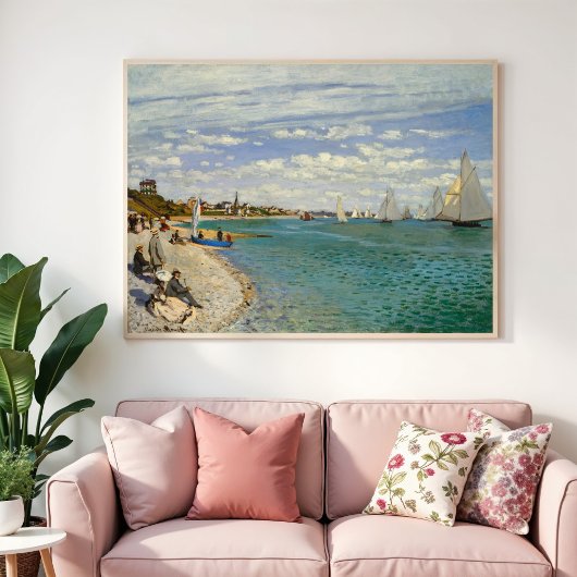 Regatta bei Sainte-Adresse, Monet Fine Art Poster