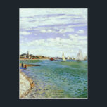 Regatta bei Sainte-Adresse von Claude Monet Postkarte<br><div class="desc">"Impressionismus" schöne Bilder von legendären Künstlern</div>